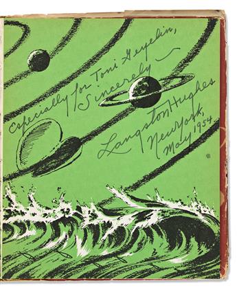 HUGHES, LANGSTON. Two books, each Signed and Inscribed on the front free endpaper: Fields of Wonder * First Book of Rhythms.